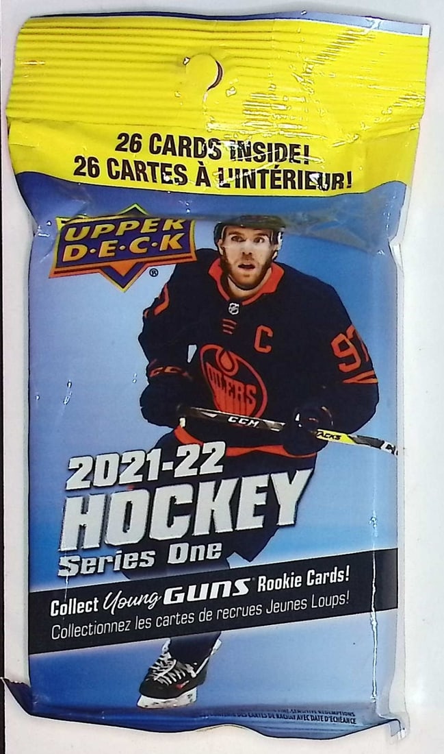 2021-22 Upper Deck Series 1 Hanger Value Fat Pack - Young Guns Rookie Card: Upper Deck Series 1 Hockey NHL Trading & Sports Cards, Rookie SP Cards, Stanley Cup & Hall of Fame Players, Connor McDavid, Alex Ovechkin, Sports Cards for Sale Near Me, Auction Memorabilia Lots For S