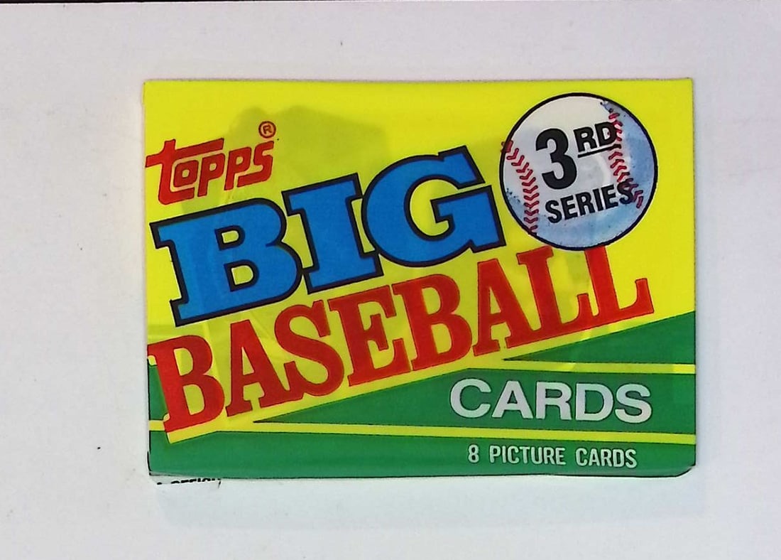 1990 Topps Big Baseball Series 3 Retail Box Wax Pack Vintage Baseball Cards: Topps Valuable Vintage MLB Rookie Baseball Trading Cards, Ken Griffey, Jr, Barry Bonds, Rickey Henderson, Nolan Ryan, Bo Jackson, Rickey Henderson, Dave Winfield, Old Sports Cards for Sale Near Me, Wo