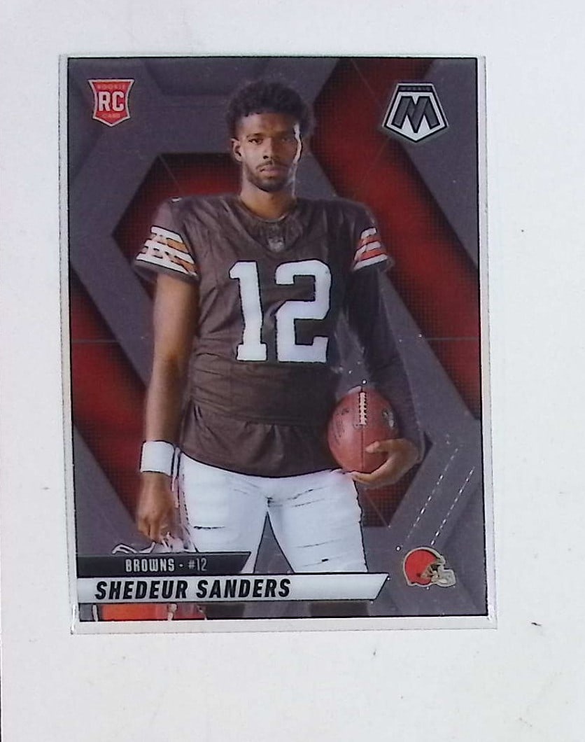 Shedeur Sanders Rookie Image Variation Card 2025 Panini Mosaic #290: Panini Select, Prizm, Mosaic, Contenders, Revolution, Phoenix, NBA Hoops, Rookie NFL Sports Trading Cards, Silver, SP, SSP, Wave Prizms, Numbered Cards, Basketball sports Cards for Sale Near Me, NBA C