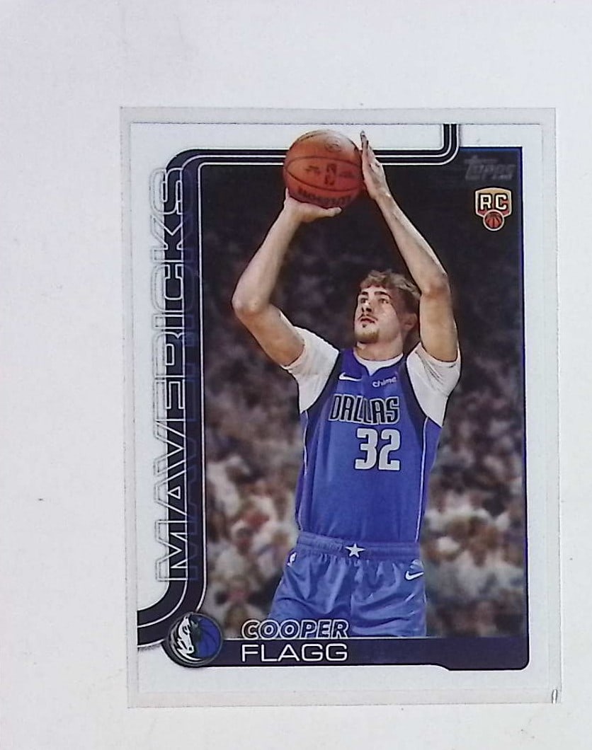 Cooper Flagg Rookie Card 2025 Topps #201 Dallas Mavericks No. 1 Draft Pick (1 of 2)
