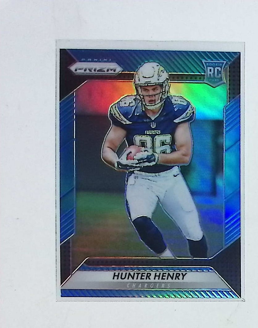 Hunter Henry Rookie Card /199 Light Blue Prizm 2016 Panini Prizm #262 Patriots Tight End (1 of 2)