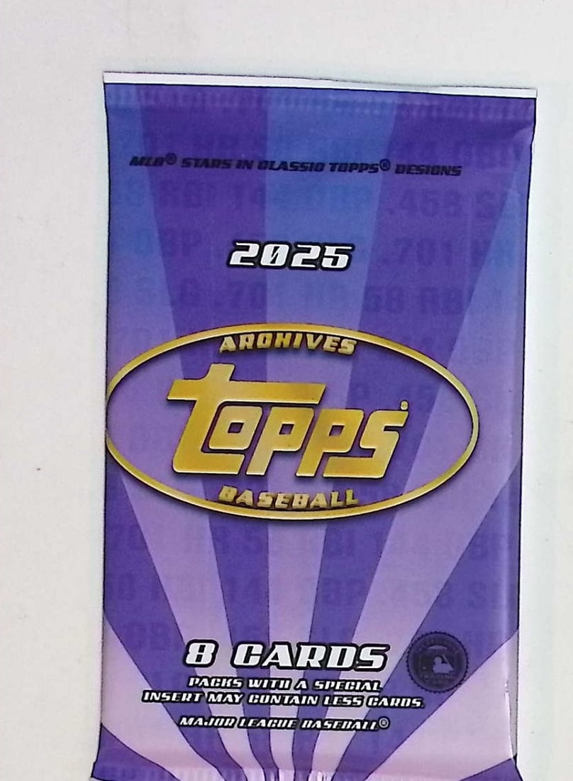 2025 Topps ARCHIVES Baseball BLASTER BOX PACK - MLB Trading Cards: Factory Sealed Topps Baseball MLB Trading & Sports Cards, Rookie Cards in this set are James Wood, Dylan Crews, Speckled, SP, SSP, Variations, Autographs, Chrome, Refractors, 1976 Topps, Sports Cards