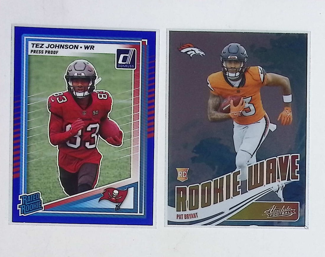 Tez Johnson Blue Press Proof Rookie Card & Pat Bryant Rookie Wave Card Panini: Panini Select, Prizm, Mosaic, Contenders, Revolution, Phoenix, NBA Hoops, Rookie NFL Sports Trading Cards, Silver, SP, SSP, Wave Prizms, Numbered Cards, Basketball sports Cards for Sale Near Me, NBA C
