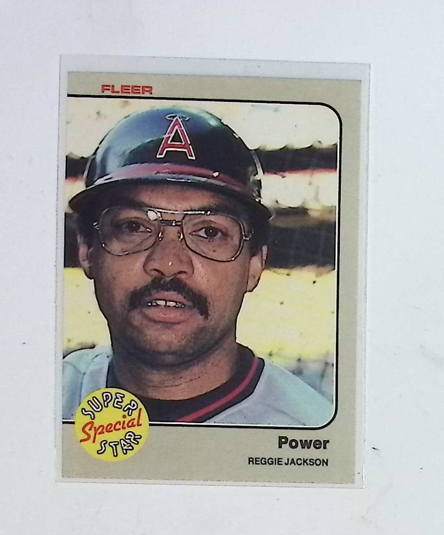 Reggie jackson Super Star Special Insert 1983 Fleer #6456 Vintage Baseball Card: Fleer Vintage Baseball MLB Trading & Sports Cards, Old Sports Cards for Sale Near Me, Auction Memorabilia Lots for Sale On Line, World Series & Hall of Fame Players