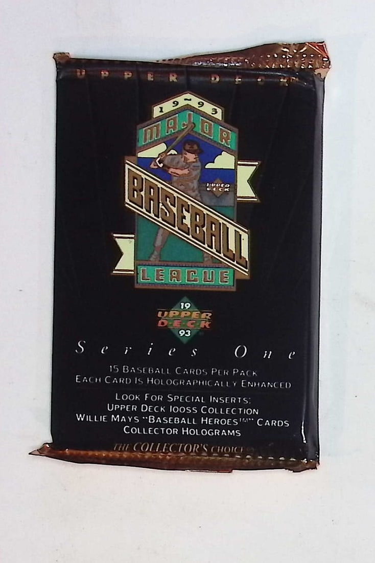 1993 Upper Deck Vintage Series 1 Baseball Card Retail box Wax Pack- MLB Sports Trading Card: Upper Deck Vintage Baseball MLB Trading & Sports Cards Nolan Ryan Texas Rangers Card, Old Sports Cards for Sale Near Me, World Series & Hall of Fame Players, Valuable Auction Commemorative Lots for Sa