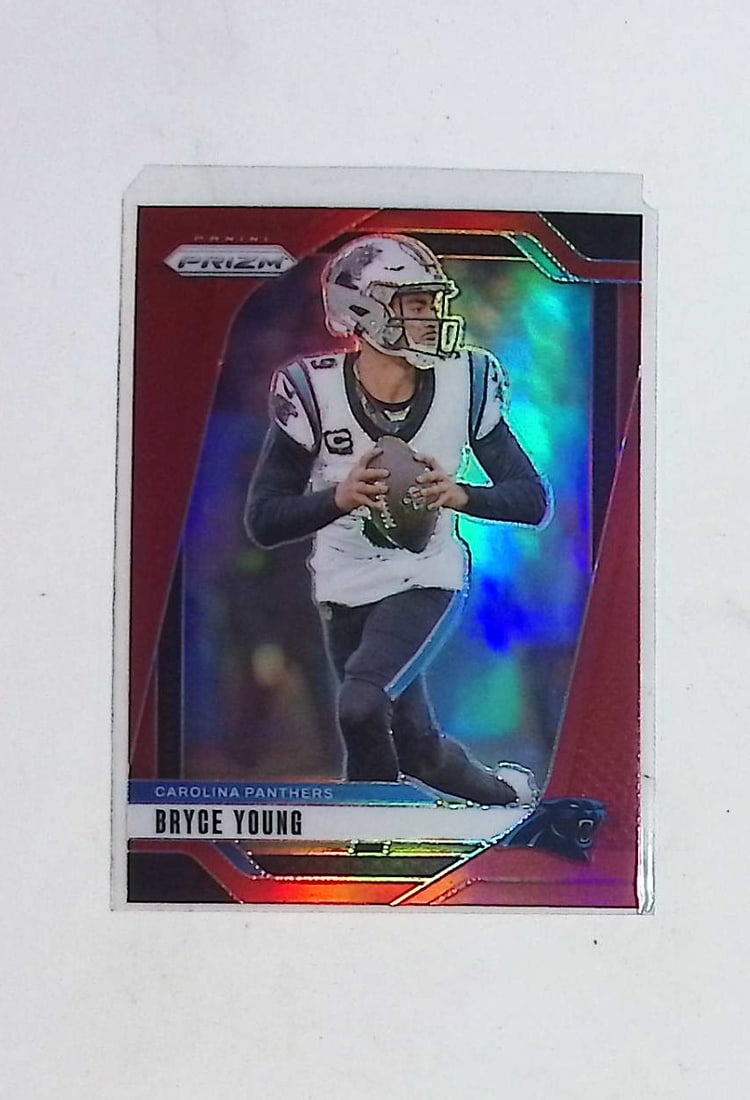 Bryce Young SSP Red Prizm 2024 Panini Prizm #37 NFL Trading Card Panthers (1 of 2)