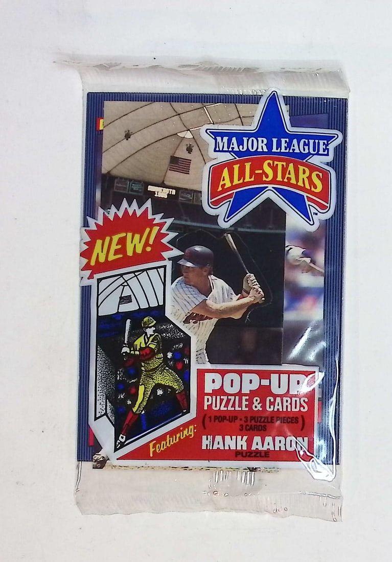 1986 Donruss Leaf Major League All-Stars Pop UP George Brett on Back Insert Cello Pack: Vintage Valuable Donruss Baseball MLB Trading & Sports Cards, Robin Yount, George Brett, Rickey Henderson, Nolan Ryan, Old Sports Cards for Sale Near Me, Oversized Sports Cards, World Series & Hall of