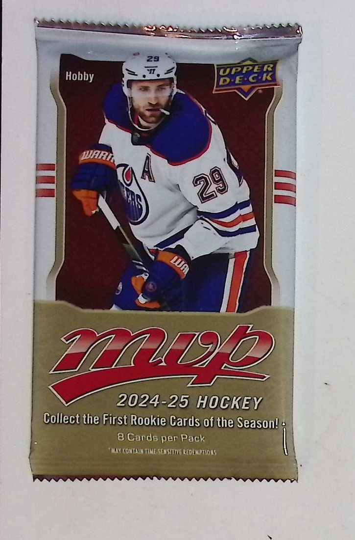 2024-25 Upper Deck MVP Hockey Cards HOBBY BOX PACK Sports Cards: Upper Deck MVP Hockey NHL Trading & Sports Cards, Stanley Cup Winners & Hall of Fame Players, Connor McDavid, Alex Ovechkin, Sports Cards for Sale Near Me, Auction Lots for Sale on Line