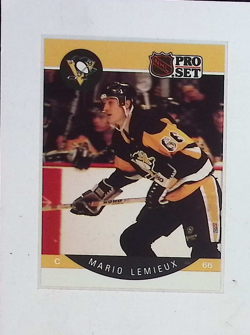 Mario Lemieux 1990 Pro Set #236 Pittsburgh Penguins Hall of Fame Hockey Player (1 of 2)