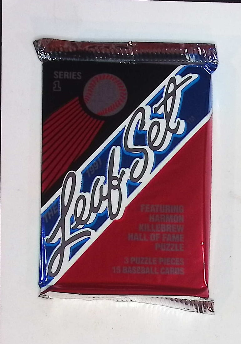 1991 Leaf Set Series 1 Baseball Retail Box Wax Pack - Featuring Harmon Killebrew HOF Puzzle: Leaf MLB Baseball Trading & Sports Cards & Memorabilia, Chipper Jones, Ken Griffey, Jr., Frank Thomas, Bo Jackson, Cal Ripken, Nolan Ryan, Craig Biggio Rookie Card, Dwight Gooden, Rickey Henderson, Pa