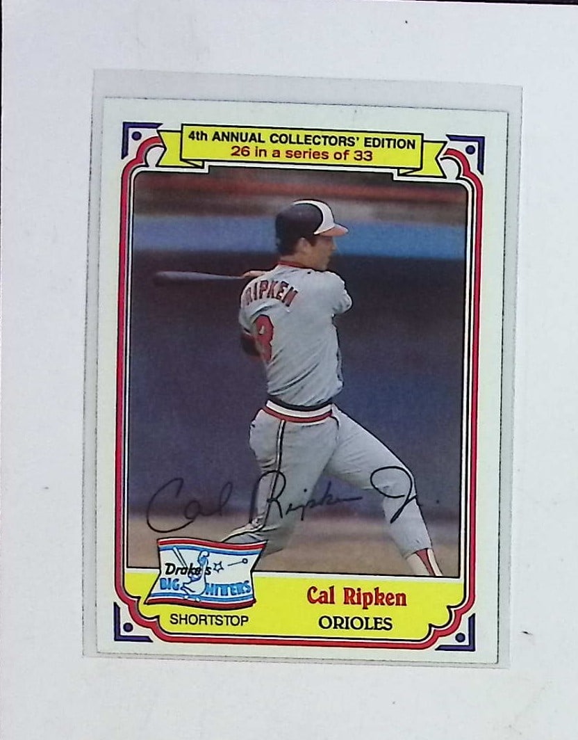 Cal Ripken, Jr. Drakes Big Wieners 1984 Topps 4th Annual Collectors' Edition #26: Topps Baseball MLB Trading & Sports Cards, Sports Cards for Sale Near Me, World Series & Hall of Fame Players Memorabilia, Refractors, X-Fractors, Numbered, SP, SSP, Valuable Auction Memorabilia Lots