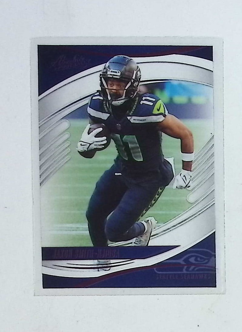 Jaxon Smith-Njigba Purple Variation 2025 Panini Absolute #94 Seattle Seahawks: Panini Select, Prizm, Mosaic, Contenders, Revolution, Phoenix, NBA Hoops, Rookie NFL Sports Trading Cards, Silver, SP, SSP, Wave Prizms, Numbered Cards, Basketball sports Cards for Sale Near Me, NBA C