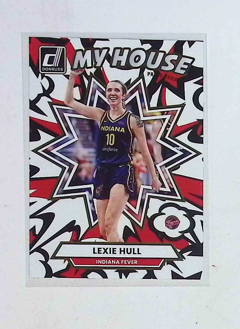 Lexie Hull My House Insert 2025 Panini WNBA Donruss #10 Indiana Fever Trading Card: Panini Select, Prizm, Mosaic, Contenders, Revolution, Phoenix, NBA Hoops, Rookie NFL Sports Trading Cards, Silver, SP, SSP, Wave Prizms, Numbered Cards, Basketball sports Cards for Sale Near Me, NBA C