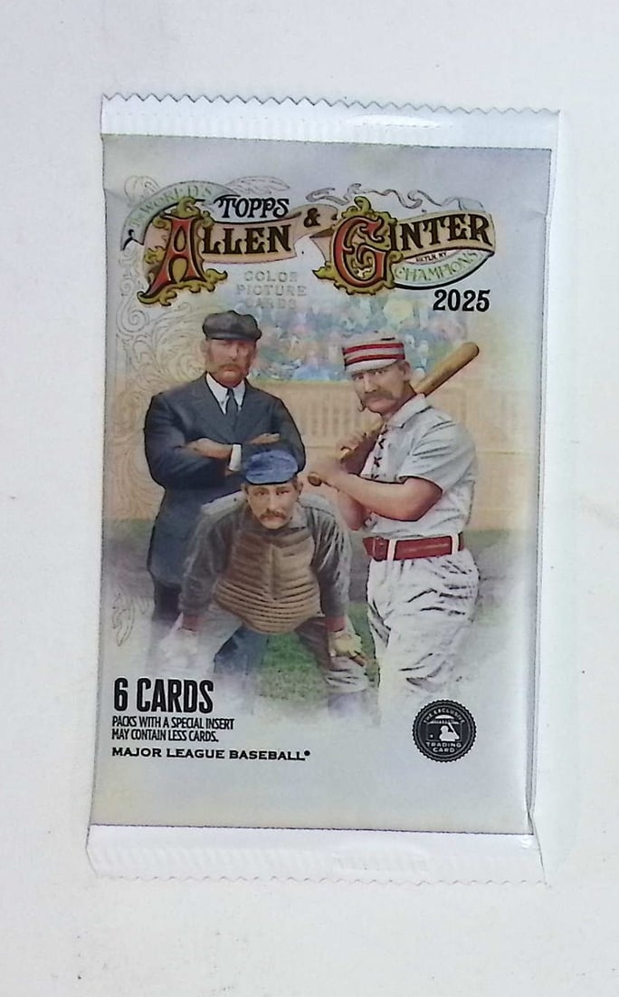 2025 Topps Allen & Ginter Baseball BLASTER BOX PACK - MLB Trading Cards: Factory Sealed Topps Baseball MLB Trading & Sports Cards, Rookie Cards in this set are James Wood, Dylan Crews, Speckled, SP, SSP, Variations, Autographs, Chrome, Refractors, Sports Cards for Sale Nea