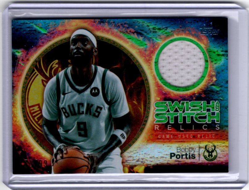 Bobby Portis Game Used Patch 2025-26 Topps #SST-BPO Milwaukee Bucks: Topps Basketball NBA Trading & Sports Cards, Sports Cards for Sale Near Me, Chrome, Refractor, SP, SSP, Valuable Auction Memorabilia Lots Sold On Line, NBA Championship & Hall of Fame Player Cards