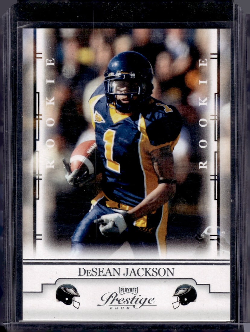 DeSean Jackson Rookie Card 2008 Playoff Prestige #128 California, Ealges (1 of 2)