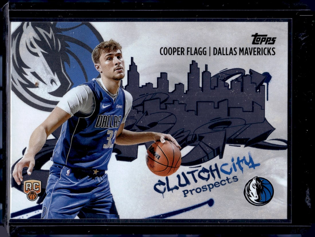 Cooper Flagg Rookie Card Clutch City Propsects 2025-26 Topps CC-1 Dallas Mavericks: Topps Basketball NBA Trading & Sports Cards, Sports Cards for Sale Near Me, Chrome, Refractor, SP, SSP, Valuable Auction Memorabilia Lots Sold On Line, NBA Championship & Hall of Fame Player Cards