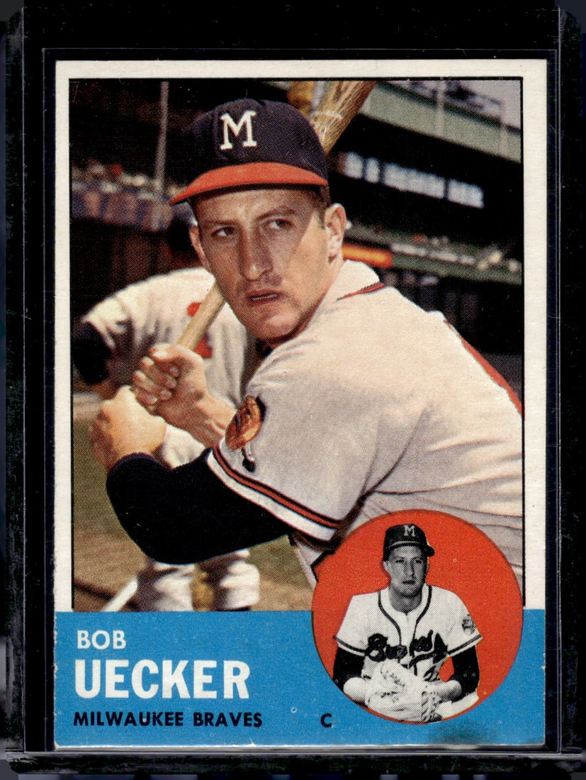 Bob Uecker 1962 Topps #126 Stain Bottom Left Back See Pictures Vintage Baseball Card (1 of 2)