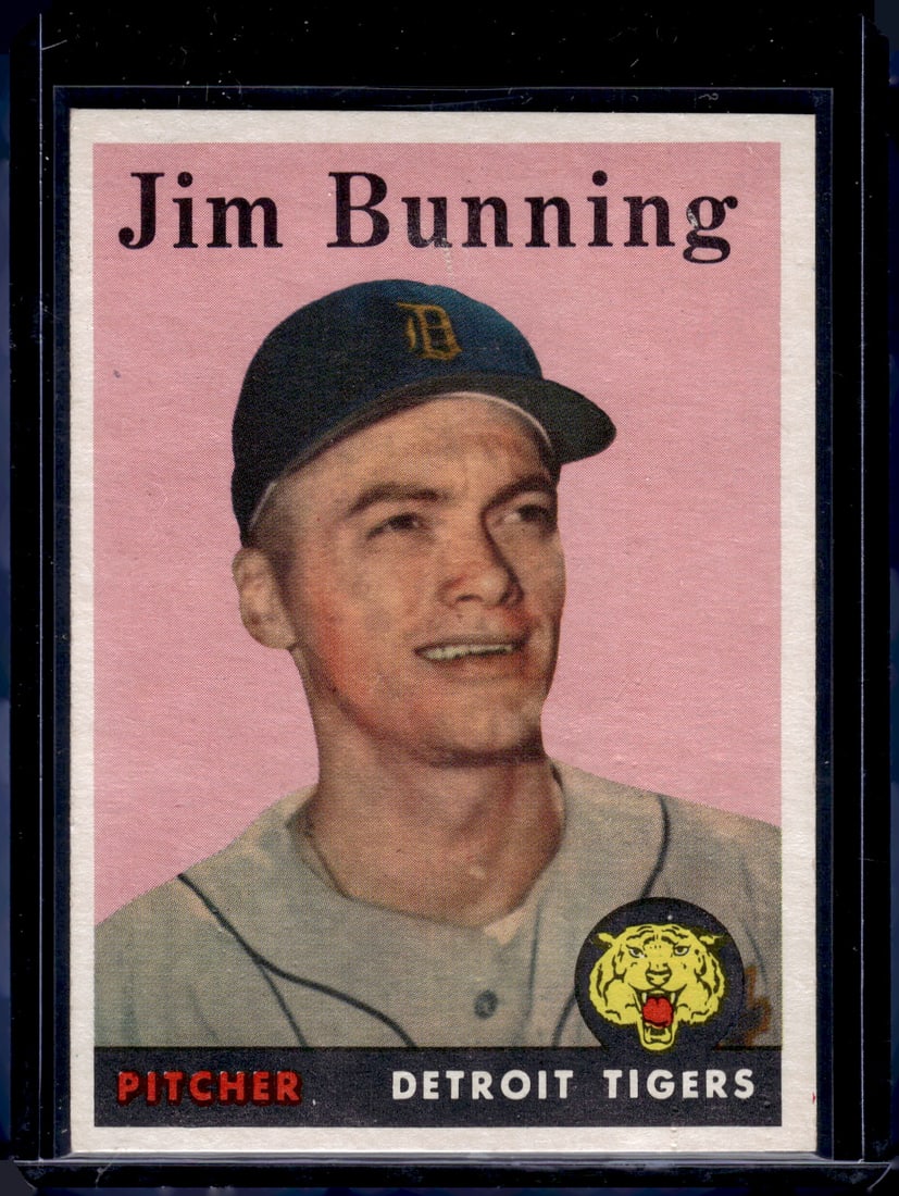 Jim Bunning 1958 Topps #115 Detroit Tigers Vintage Baseball Card: MLB Trading Cards, Baseball Cards, Topps Cards, Topps Baseball Cards, Topps Vintage Cards, Sports Cards for Sale Near Me, Vintage Sports Card, Vintage Baseball Cards, Old Baseball Cards, Old Sports Ca