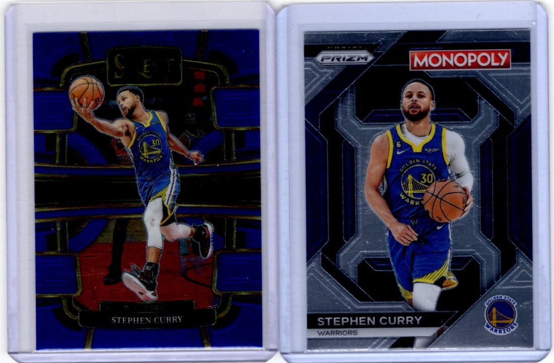 Lot of 2 Stephen Curry Basketball Cards. Select #56 & Prizm Monopoly #PS8 (1 of 2)