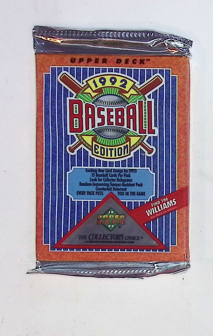 1992 Upper Deck Vintage Series 1 Baseball Card Retail box Wax Pack - MLB Sports Trading Card (1 of 1)