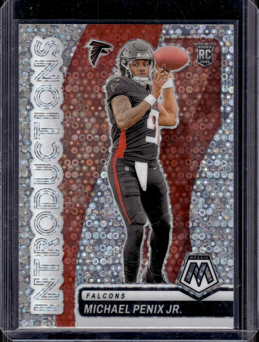Michael Penix Jr. Rookie Card Introductions No Huddle Prizm 2024 Mosaic #6 Falcons: Panini Select, Prizm, Mosaic, Contenders, Zenith, Phoenix, Illusions, Absolute, Rookie NFL Sports Trading Cards, SP, SSP, Cards, Football Cards for Sale Near Me, Superbowl & Hall of Fame Player Cards,