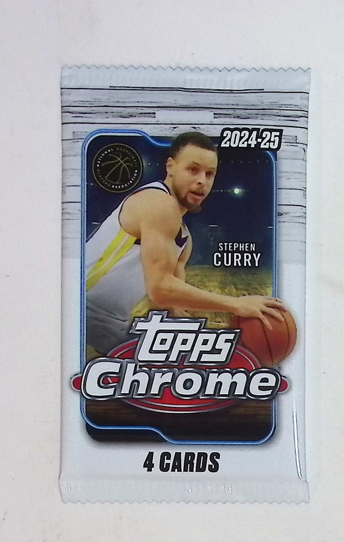 2024-25 Topps Chrome Basketball Cards BLASTER BOX PACK: Topps Chrome Basketball NBA Trading & Sports Cards, Victor Wembanyama, Brandon Miller, Amen Thompson, Scoot Henderson, Ausar Thompson, Autographs, Signatures, Green Topps Logo Refractor, Auction Lots