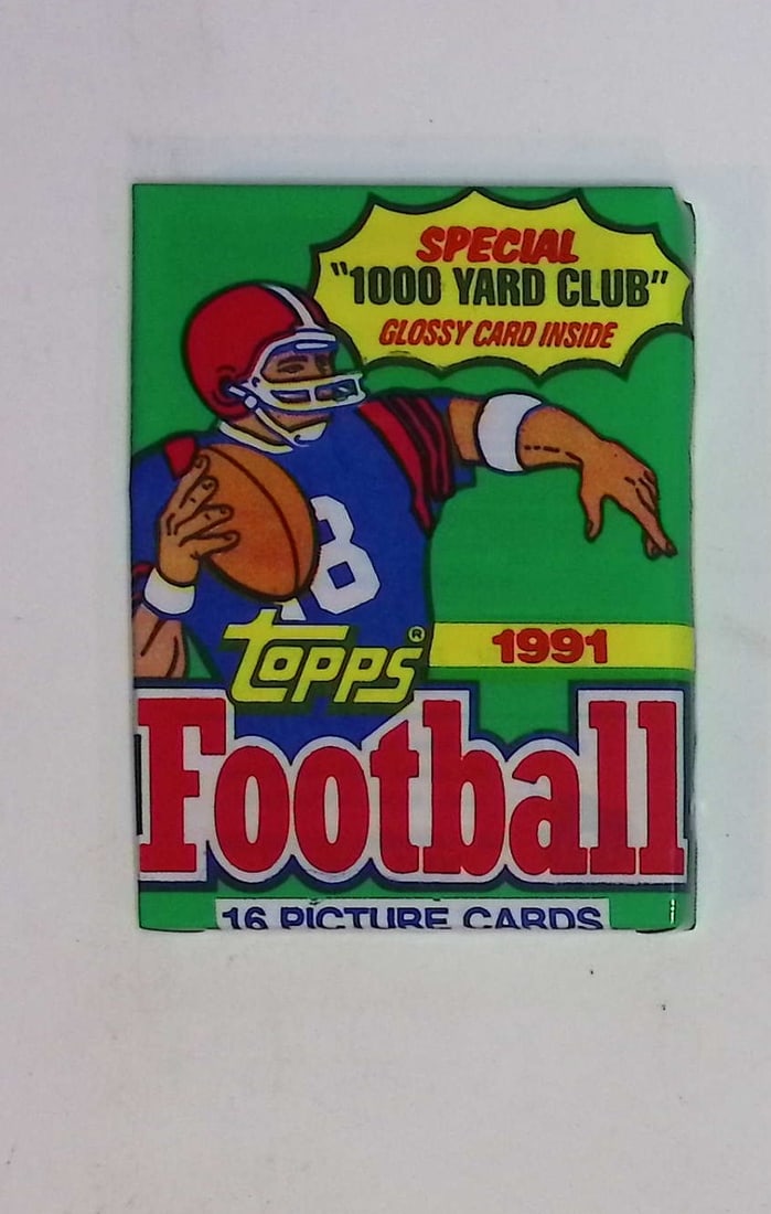 1991 Topps Football Card Retail Box Wax Pack NFL Trading Card, Sports Cards (1 of 1)
