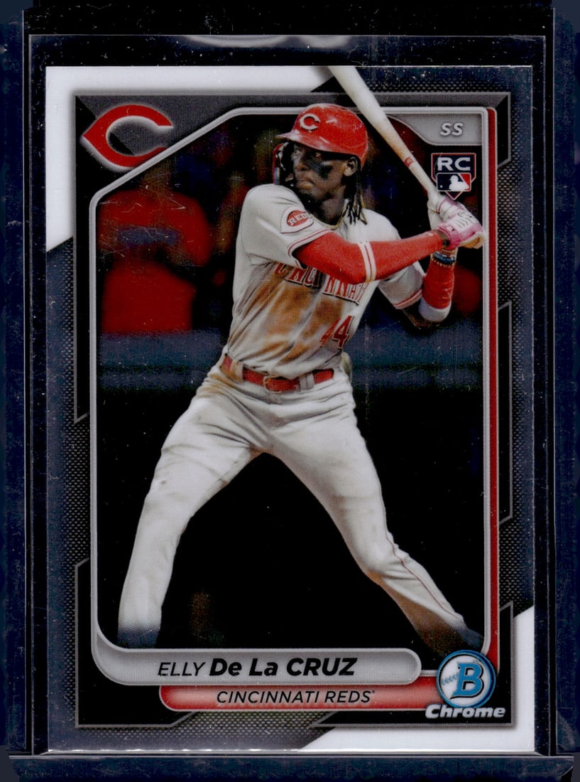Elly De La Cruz Rookie Card 2024 Bowman Chrome #42 Cincinnati Reds: Bowman Baseball MLB Trading & Sports Cards, Sports Cards for Sale Near Me, World Series & Hall of Fame Players, SP, SSP, Chrome, 1st Bowman, Auction Memorabilia Lots Sold On Line