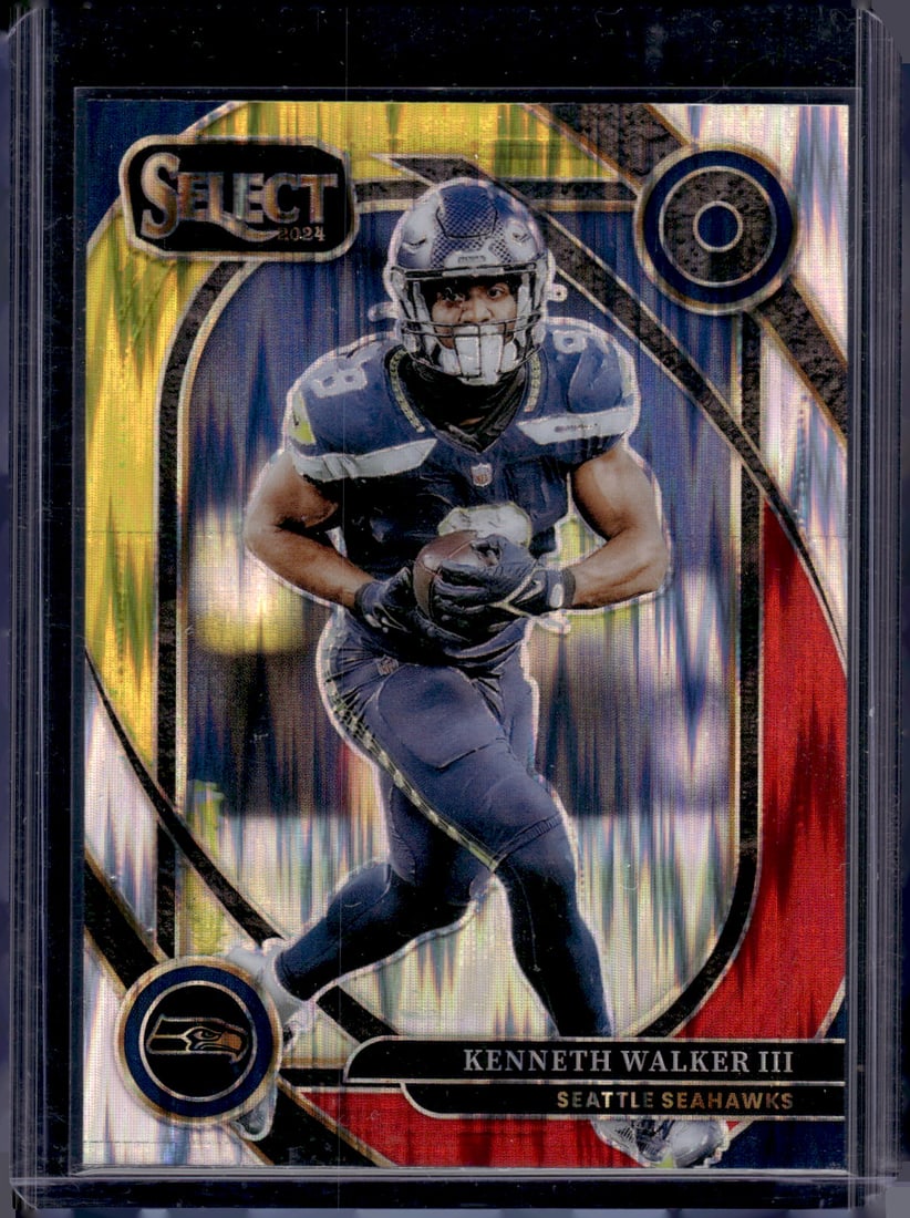 Kenneth Walker Yellow/Red Shock Prizm Club Level 2024 Select #276 Seattle Seahawks (1 of 2)