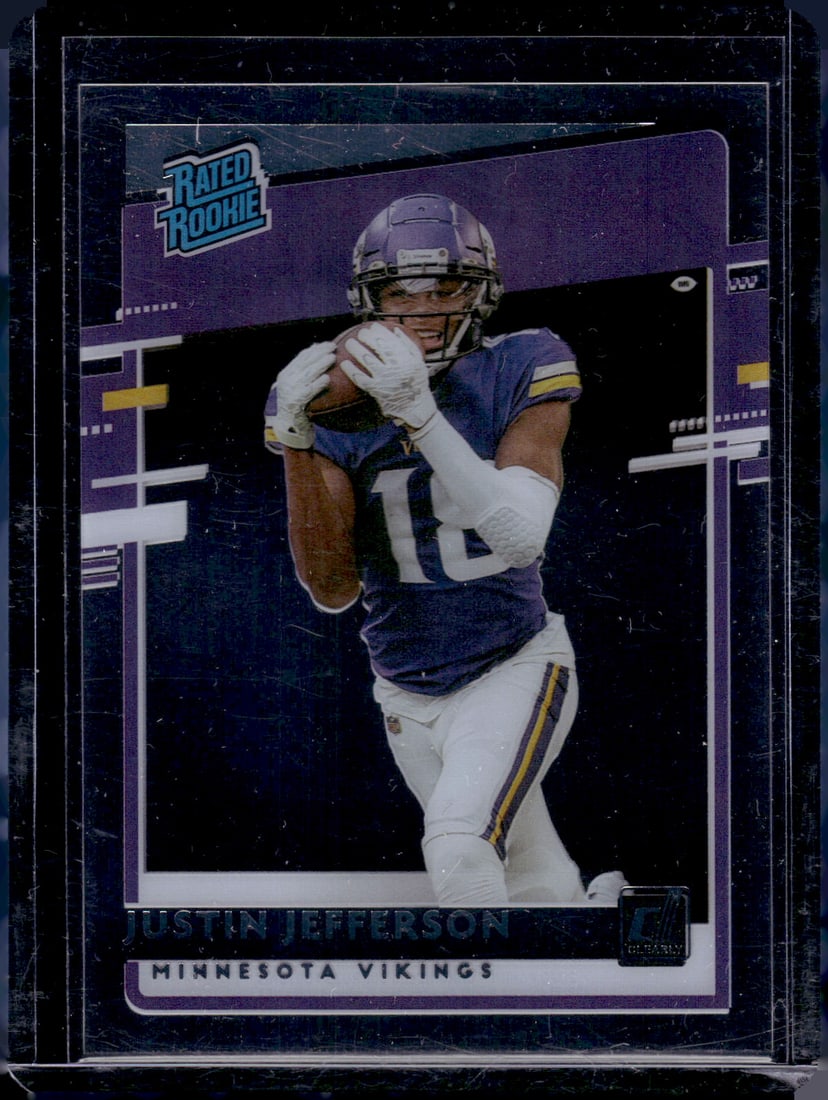 Justin Jefferson Rookie Card 2022 Chronicles Clearly Donruss #RR-JUJ Minnesota Vikings (1 of 2)