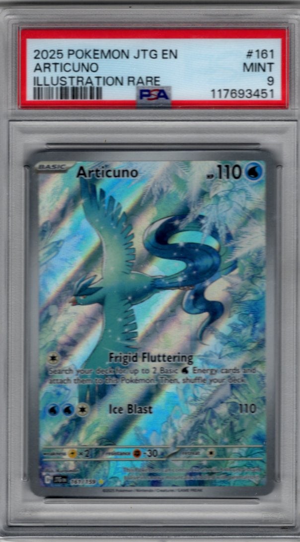 2025 Pokemon Journey Together Articuno Illustration Rare #161 PSA 9: 2025 Pokemon Journey Together Articuno Illustration Rare #161 PSA 9