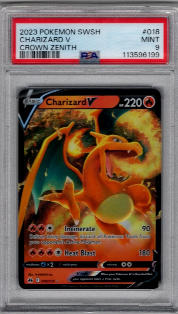 2023 Pokemon Crown Zenith Charizard V #18 PSA 9 (1 of 2)