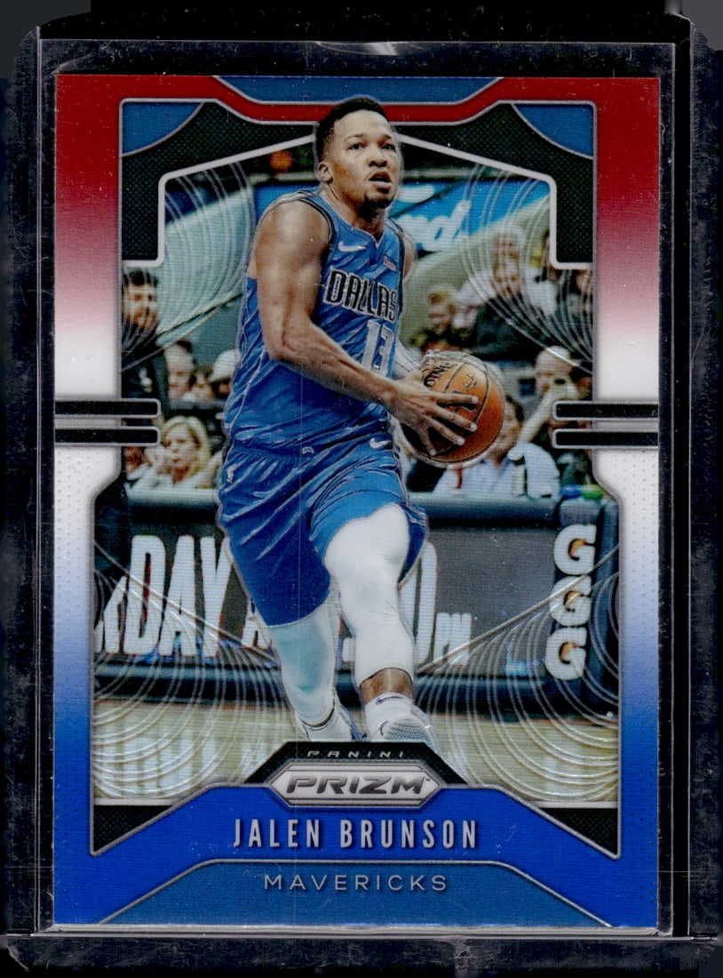 Jalen Brunson Red/White/Blue Prizm 2019-20 Panini Prizm #78 New York Knicks, Mavericks (1 of 2)