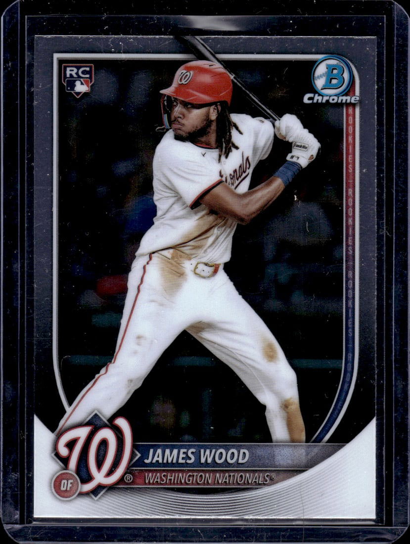 James Wood Rookie Card 2025 Bowman Chrome #29 Washington Nationals: Bowman Baseball MLB Trading & Sports Cards, Sports Cards for Sale Near Me, World Series & Hall of Fame Players, SP, SSP, Chrome, 1st Bowman, Auction Memorabilia Lots Sold On Line
