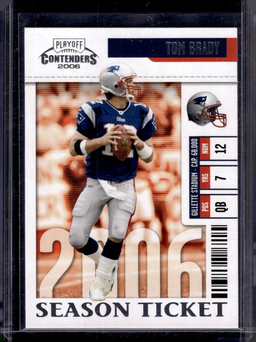 Tom Brady Season Ticket 2006 Playoff Contenders #59 New England Patriots (1 of 2)
