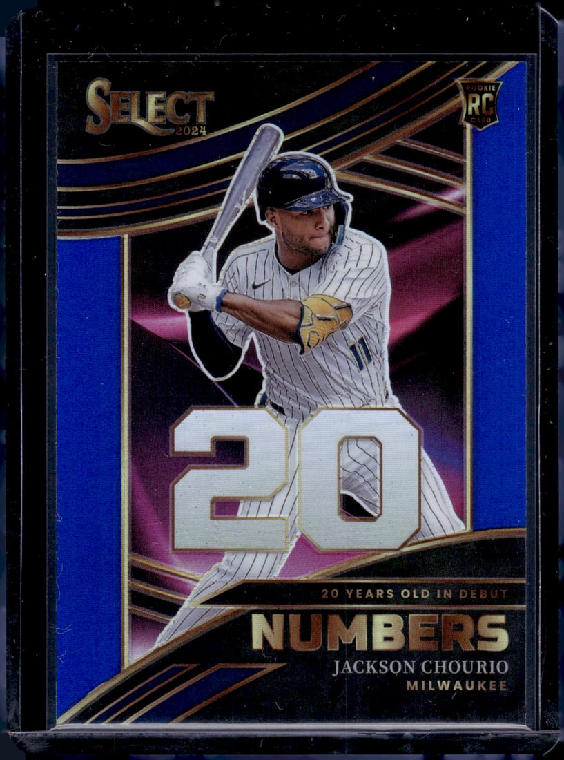 Jackson Chourio Rookie Card Numbers Blue Prizm /49 2024 Select #25 Brewers: Panini Baseball MLB Trading & Sports Cards, Sports Cards for Sale Near Me, Prizm, Mosaic, Select, SP, SSP, Auction Memorabilia Lots for Sale On Line, World Series & Hall of Fame Players