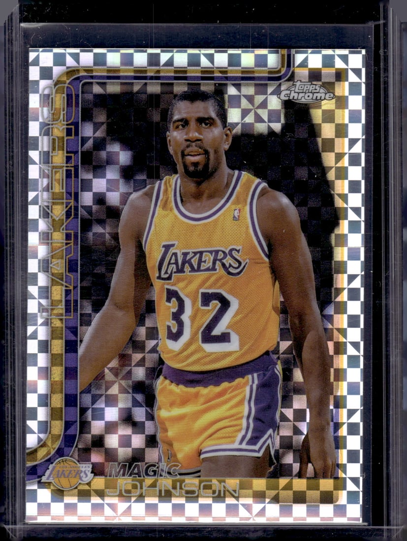 Magic Johnson Xfractor 2025-26 Topps Chrome #244 Los Angeles Lakers (1 of 2)