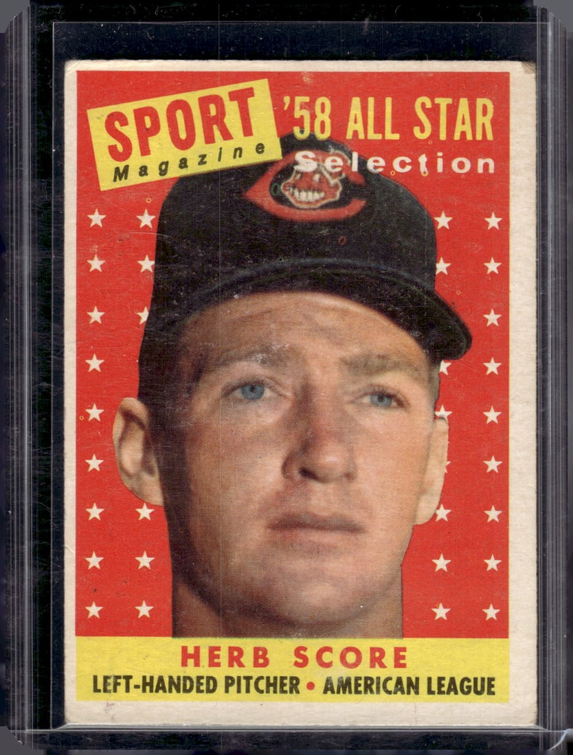 Herb Score 1958 Topps #495 Cleveland Indians Vintage Baseball Card (1 of 2)