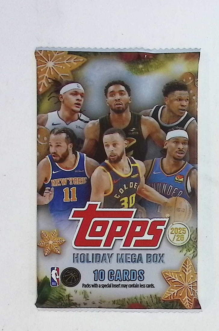 2025-26 Topps Basketball Card HOLIDAY MEGA BOX PACK - RC'S: Cooper Flagg, Kon Kneuppel, VJ Edgecombe: Topps Basketball NBA Trading & Sports Cards, Rookie Cards in this set are Cooper Flagg, Dylan Harper, Ace Bailey, V J Edgecombe, Kon Knueppel , Autographs, Signatures, Green Topps Logo Refractor, Auct