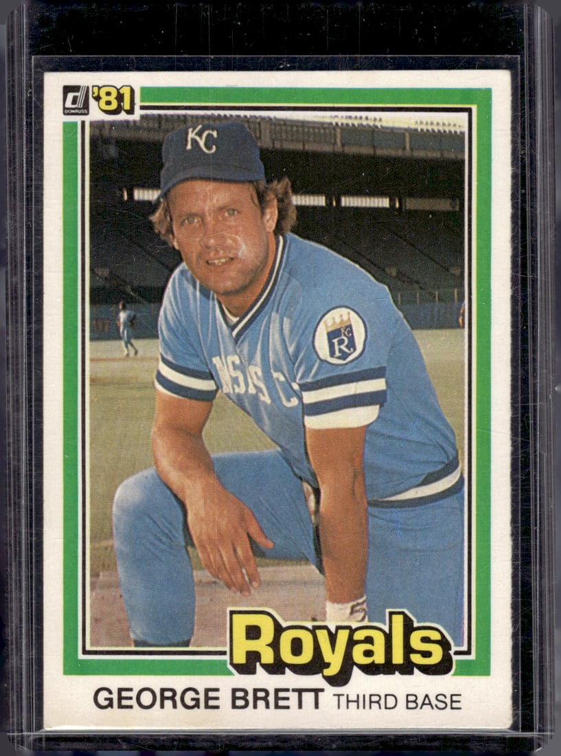 George Brett 1981 Donruss #100 Kansas City Royals: Donruss Baseball MLB Trading & Sports Cards, Sports Cards for Sale Near Me, Prizm, Mosaic, Select, SP, SSP, Auction Memorabilia Lots for Sale On Line, World Series & Hall of Fame Players, Diamond King