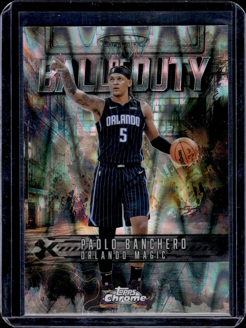 Paolo Banchero Ball of Duty Raywave Refractor 2025-26 Topps Chrome #BD-14 Magic: Topps Basketball NBA Trading & Sports Cards, Sports Cards for Sale Near Me, Chrome, Refractor, SP, SSP, Valuable Auction Memorabilia Lots Sold On Line, NBA Championship & Hall of Fame Player Cards