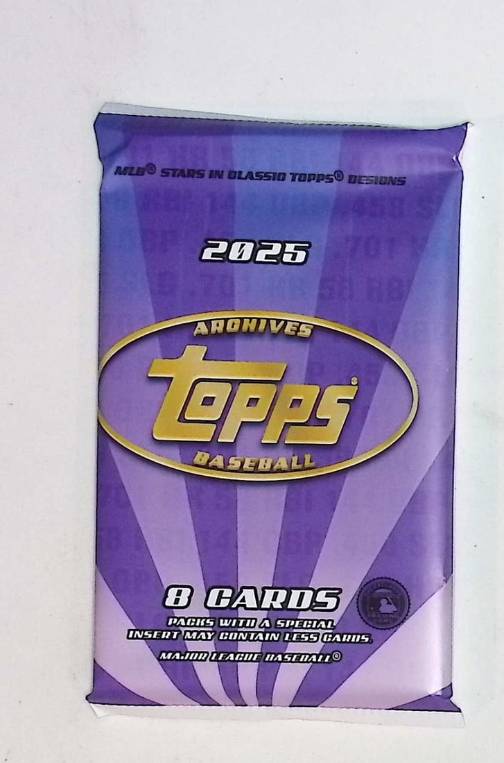 2025 Topps ARCHIVES Baseball BLASTER BOX PACK - MLB Trading Cards: Factory Sealed Topps Baseball MLB Trading & Sports Cards, Rookie Cards in this set are James Wood, Dylan Crews, Speckled, SP, SSP, Variations, Autographs, Chrome, Refractors, 1976 Topps, Sports Cards