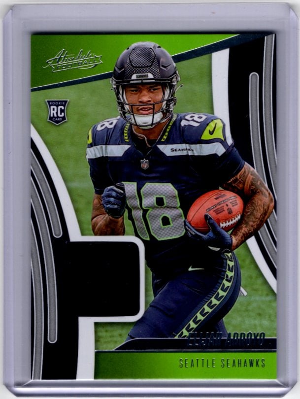 Elijah Arroyo Rookie Card Patch 2025 Absolute #ARM-EAO Seattle Seahawks: Panini Select, Prizm, Mosaic, Contenders, Zenith, Phoenix, Illusions, Absolute, Rookie NFL Sports Trading Cards, SP, SSP, Cards, Football Cards for Sale Near Me, Superbowl & Hall of Fame Player Cards,