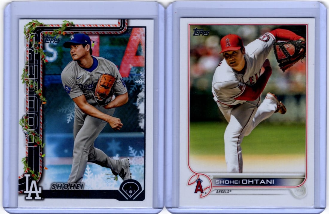 Lot of 2 Shohei Ohtani Baseball Cards. Different, See Pictures: Topps Baseball MLB Trading & Sports Cards, Sports Cards for Sale Near Me, World Series & Hall of Fame Players Memorabilia, Refractors, X-Fractors, Numbered, SP, SSP, Valuable Auction Memorabilia Lots