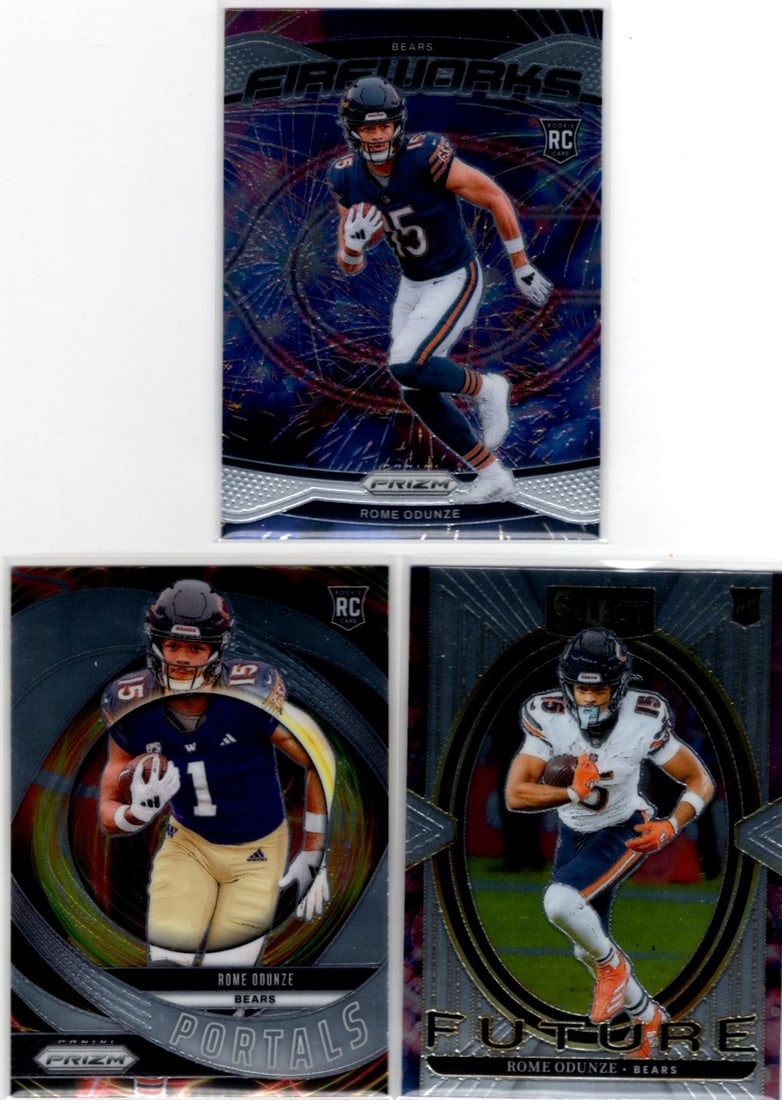 Lot of 3 Rome Odunze Rookie Cards. All Different, See Pictures (1 of 2)