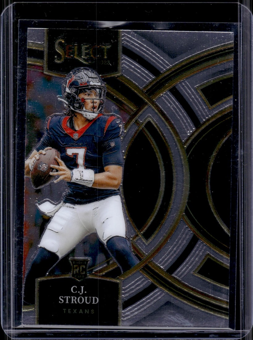 Cj Stourd Rookie Card Premier Level 2023 Select #183 Houston Texans: Panini Select, Prizm, Mosaic, Contenders, Zenith, Phoenix, Illusions, Absolute, Rookie NFL Sports Trading Cards, SP, SSP, Cards, Football Cards for Sale Near Me, Superbowl & Hall of Fame Player Cards,