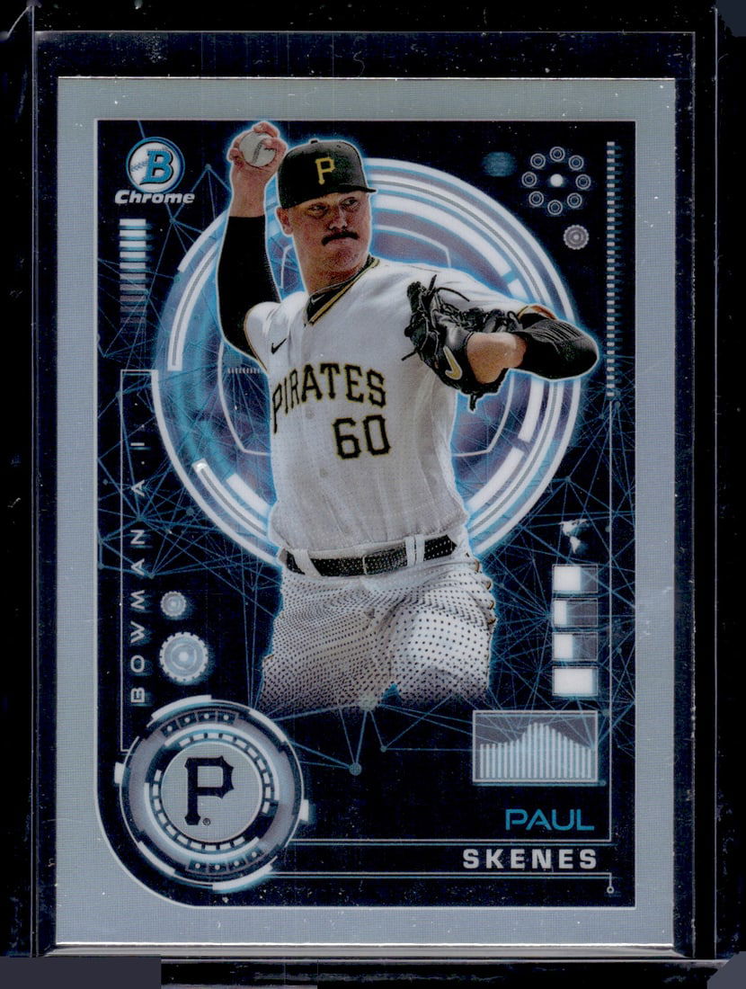 Paul Skenes AI Refractor 2024 Bowman Chrome #BAI-15 Pittsburgh Pirates: Bowman Baseball MLB Trading & Sports Cards, Sports Cards for Sale Near Me, World Series & Hall of Fame Players, SP, SSP, Chrome, 1st Bowman, Auction Memorabilia Lots Sold On Line