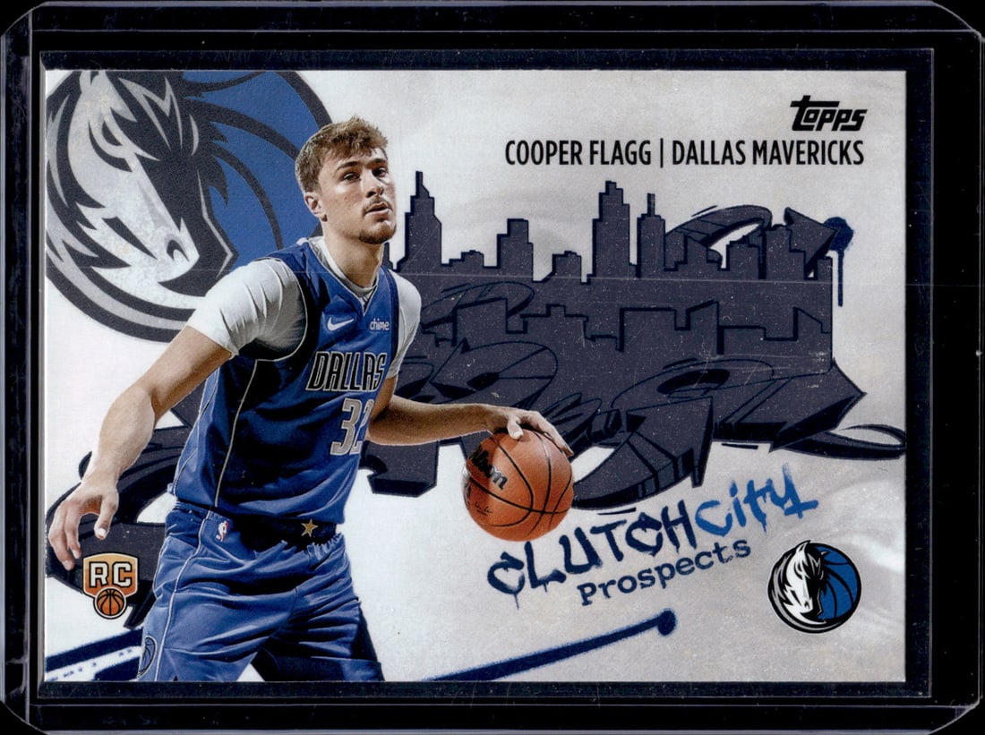 Cooper Flagg Rookie Card Clutch City Propsects 2025-26 Topps #CC-1 Dallas Mavericks: Topps Basketball NBA Trading & Sports Cards, Sports Cards for Sale Near Me, Chrome, Refractor, SP, SSP, Valuable Auction Memorabilia Lots Sold On Line, NBA Championship & Hall of Fame Player Cards