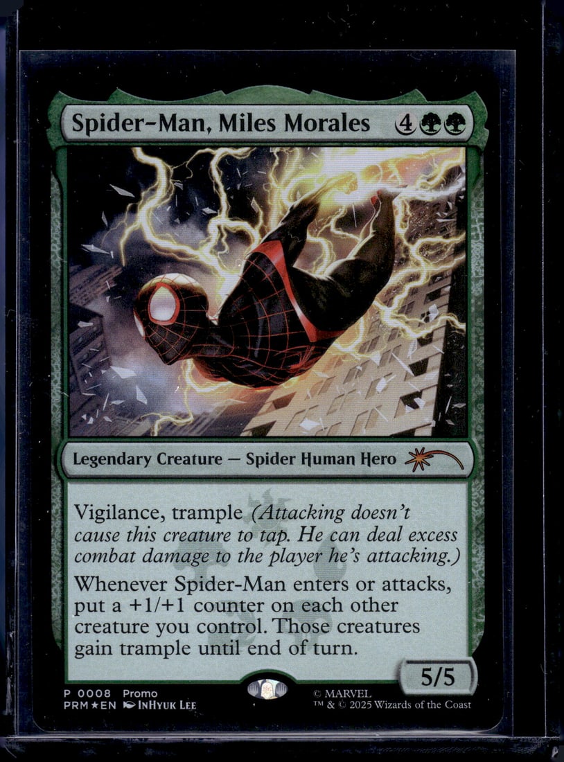 Spider-Man Miles Morales Foil Promo Card 2025 Marvel Magic The Gathering #P0008: Spider-Man Miles Morales Foil Promo Card 2025 Marvel Magic The Gathering #P0008